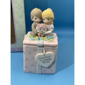 Precious Moments Wedding Figure Love Vows To Always Bloom Trinket  With Box 1999